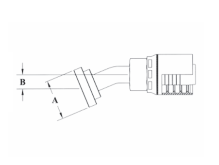 4GC48-20x20 by Couplamatic | Grip Crimp 4GC Series Coupling | 1-1/4" Hose ID x 1-1/4" Split Flange Size | Code 61 | 22-1/2° Elbow | Trivalent Zinc Plating