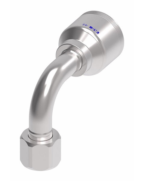 4SA12FJB12 Aeroquip by Danfoss | 4 Wire 4S Female JIC/37° Swivel 90° Elbow (FJB) Crimp Fitting | -12 Female JIC/37° Swivel x -12 Hose Barb | Steel