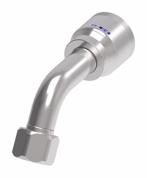 4SA16FJG16 Aeroquip by Danfoss | 4 Wire 4S Female JIC/37° Swivel 60° Elbow (FJG) Crimp Fitting | -16 Female JIC/37° Swivel x -16 Hose Barb | Steel