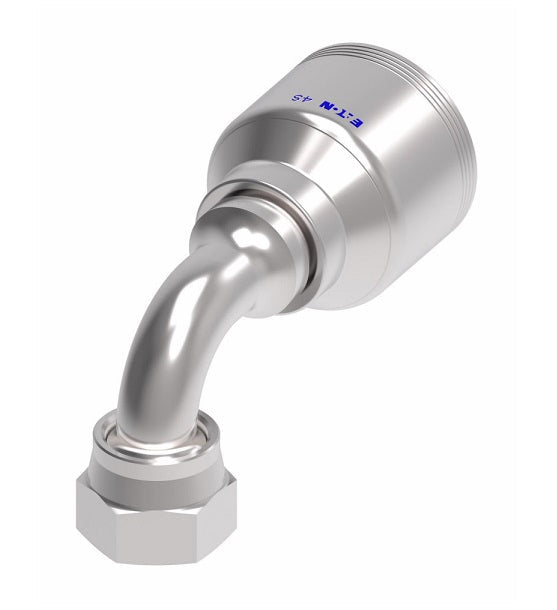 4SA10FRB12 Aeroquip by Danfoss | 4 Wire 4S Female ORS Swivel 90° Elbow (FRB) Crimp Fitting | -10 Female O-Ring Face Seal Swivel x -12 Hose Barb | Steel