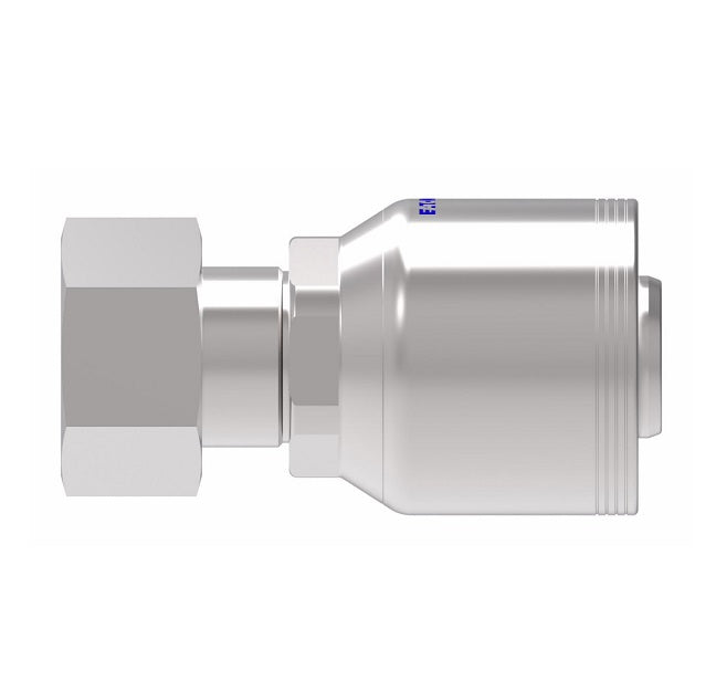 4SA20FR16 Aeroquip by Danfoss | 4 Wire 4S Female ORS Swivel (FR) Crimp Fitting | -20 Female O-Ring Face Seal Swivel x -16 Hose Barb | Steel