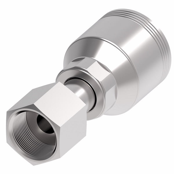 4SA10FR8 Aeroquip by Danfoss | 4 Wire 4S Female ORS Swivel (FR) Crimp Fitting | -10 Female O-Ring Face Seal Swivel x -08 Hose Barb | Steel