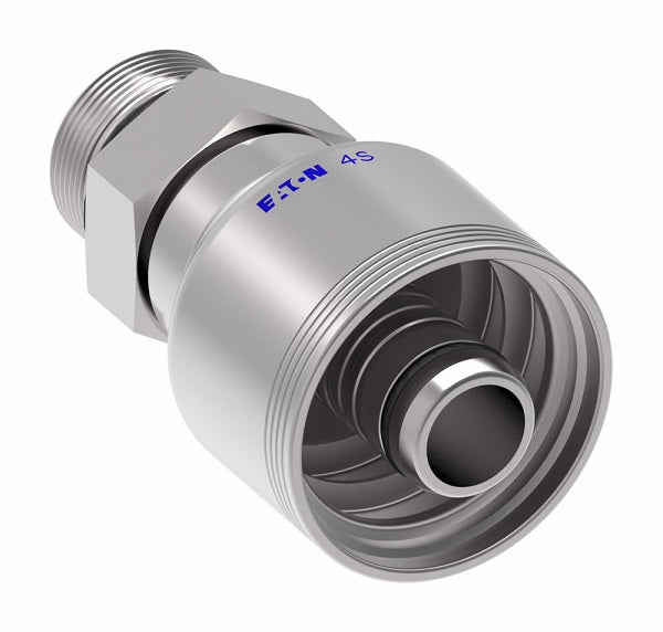4SA8MB6 Aeroquip by Danfoss | 4 Wire 4S Male Boss O-Ring (MB) Crimp Fitting | -08 Male Boss O-Ring x -06 Hose Barb | Steel