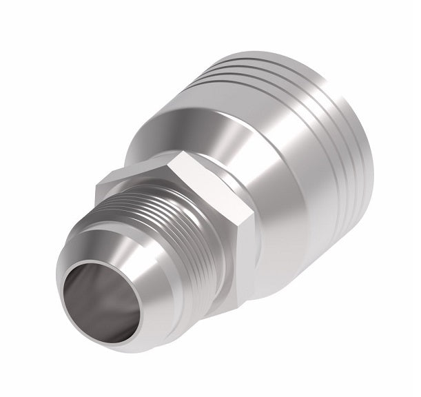 4SA10MJ8 Aeroquip by Danfoss | 4 Wire 4S Male JIC 37° (MJ) Crimp Fitting | -10 Male JIC 37° x -08 Hose Barb | Steel