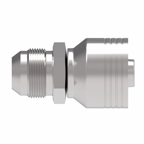 4SA10MJ8 Aeroquip by Danfoss | 4 Wire 4S Male JIC 37° (MJ) Crimp Fitting | -10 Male JIC 37° x -08 Hose Barb | Steel
