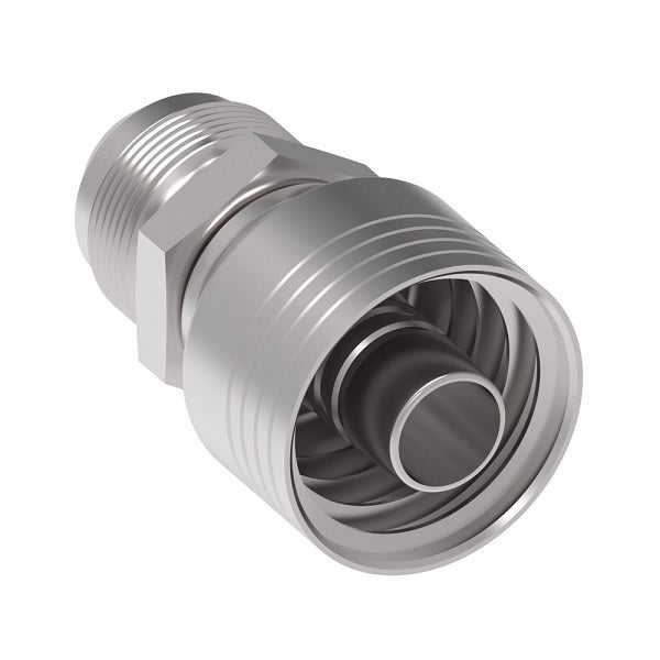 4SA10MJ8 Aeroquip by Danfoss | 4 Wire 4S Male JIC 37° (MJ) Crimp Fitting | -10 Male JIC 37° x -08 Hose Barb | Steel