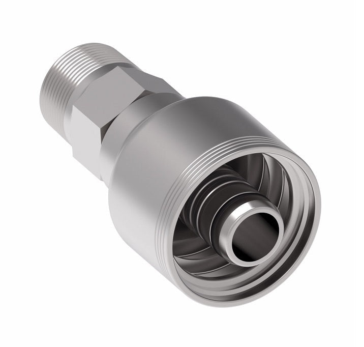 4SA8MP10 Aeroquip by Danfoss | 4 Wire 4S Male Pipe Crimp Fitting (MP) | -08 Male Pipe x -10 Hose Barb | Steel
