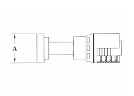4SH80-24x24 by Couplamatic | Grip Crimp 4SH Series Coupling Flange | 1-1/2" Hose ID x 1-1/2" Extra Heavy Duty Flange Size | Straight | Trivalent Zinc Plating | for use on Caterpillar® Equipment