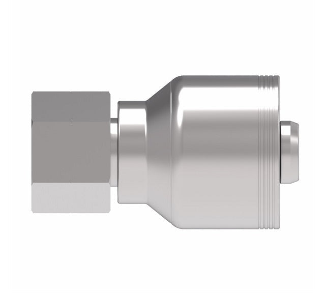 4S16BF12 Aeroquip by Danfoss | 4 Wire 4S Female BSPP Swivel 60° Cone Seat (BF) Crimp Fitting | -16 Female BSPP Swivel x -12 Hose Barb | Steel