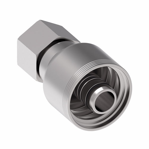 4S20BF16 Aeroquip by Danfoss | 4 Wire 4S Female BSPP Swivel 60° Cone Seat (BF) Crimp Fitting | -20 Female BSPP Swivel x -16 Hose Barb | Steel
