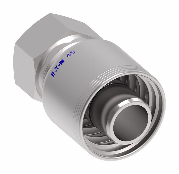 4S20BF20 Aeroquip by Danfoss | 4 Wire 4S Female BSPP Swivel 60° Cone Seat (BF) Crimp Fitting | -20 Female BSPP Swivel x -20 Hose Barb | Steel