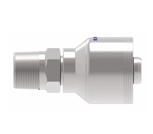 4S20BT20 Aeroquip by Danfoss | 4 Wire 4S BSP Male Tapered Rigid (BT) Crimp Fitting | -20 Male BSPT Rigid x -20 Hose Barb | Steel