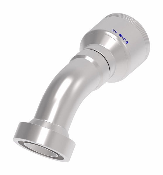 4S12CTA12 Aeroquip by Danfoss | 4 Wire 4S CAT Flange 45° Elbow (CTA) Crimp Fitting | -12 CAT Flange x -12 Hose Barb | Steel