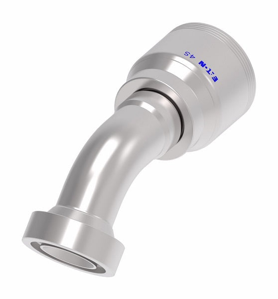 4S20CTA16 Aeroquip by Danfoss | 4 Wire 4S CAT Flange 45° Elbow (CTA) Crimp Fitting | -20 CAT Flange x -16 Hose Barb | Steel