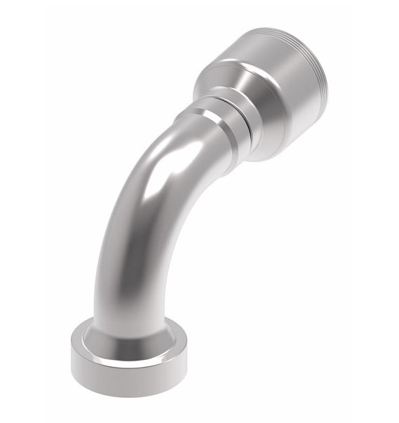 4S12CTB12 Aeroquip by Danfoss | 4 Wire 4S CAT Flange 90° Elbow (CTB) Crimp Fitting | -12 CAT Flange x -12 Hose Barb | Steel