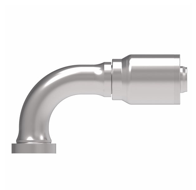 4S12CTB12 Aeroquip by Danfoss | 4 Wire 4S CAT Flange 90° Elbow (CTB) Crimp Fitting | -12 CAT Flange x -12 Hose Barb | Steel