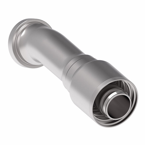 4S32CTD32 Aeroquip by Danfoss | 4 Wire 4S CAT Flange 22.5° Elbow (CTD) Crimp Fitting | -32 CAT Flange x -32 Hose Barb | Steel