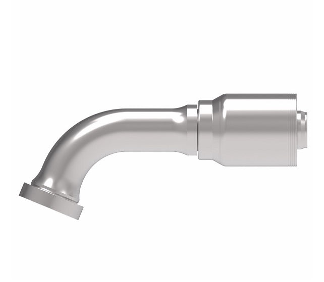 4S32CTE32 Aeroquip by Danfoss | 4 Wire 4S CAT Flange 67.5° Elbow (CTE) Crimp Fitting | -32 CAT Flange x -32 Hose Barb | Steel
