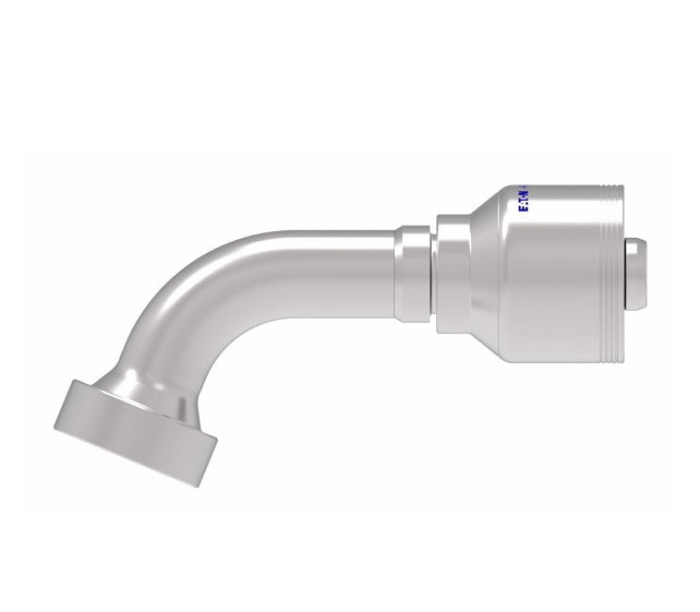 4S16CTE16 Aeroquip by Danfoss | 4 Wire 4S CAT Flange 67.5° Elbow (CTE) Crimp Fitting | -16 CAT Flange x -16 Hose Barb | Steel