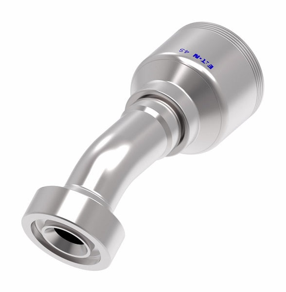 4S12CTF12 Aeroquip by Danfoss | 4 Wire 4S CAT Flange 30° Elbow (CTF) Crimp Fitting | -12 CAT Flange x -12 Hose Barb | Steel