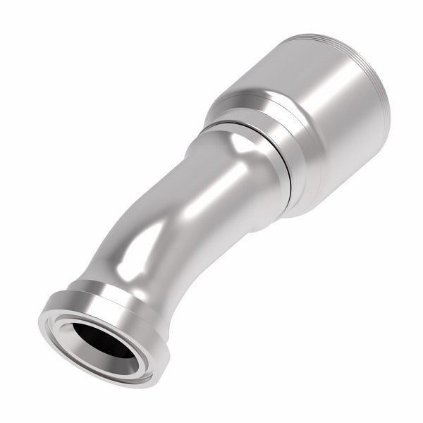 4S32CTF32 Aeroquip by Danfoss | 4 Wire 4S CAT Flange 30° Elbow (CTF) Crimp Fitting | -32 CAT Flange x -32 Hose Barb | Steel