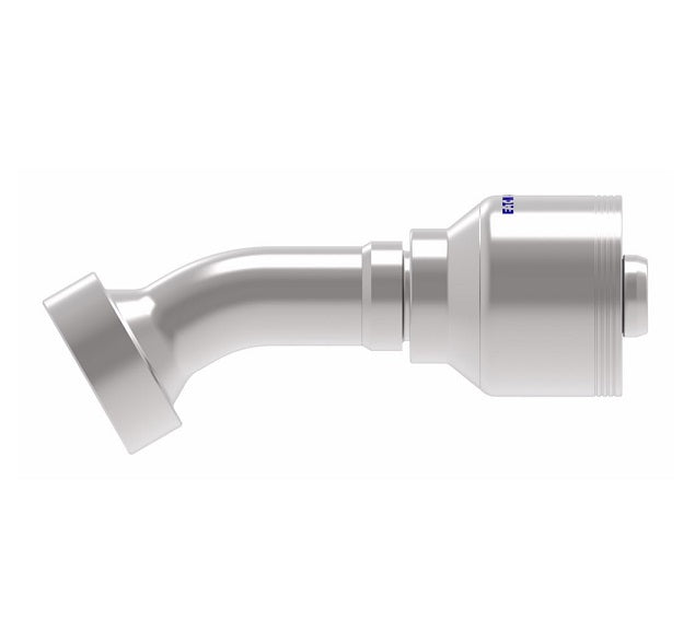 4S16CTF16 Aeroquip by Danfoss |4 Wire 4S CAT Flange 30° Elbow (CTF) Crimp Fitting | -16 CAT Flange x -16 Hose Barb | Steel