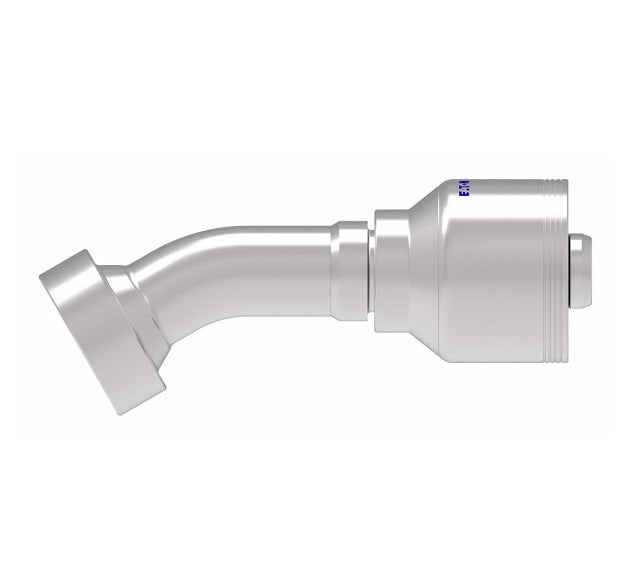 4S12CTF12 Aeroquip by Danfoss | 4 Wire 4S CAT Flange 30° Elbow (CTF) Crimp Fitting | -12 CAT Flange x -12 Hose Barb | Steel