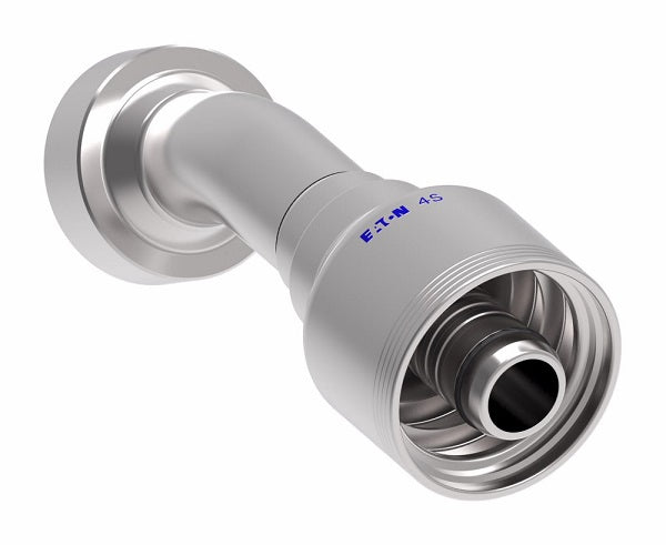 4S12CTF12 Aeroquip by Danfoss | 4 Wire 4S CAT Flange 30° Elbow (CTF) Crimp Fitting | -12 CAT Flange x -12 Hose Barb | Steel