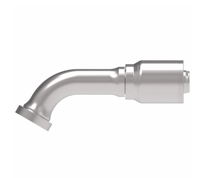4S24CTG24 Aeroquip by Danfoss | 4 Wire 4S CAT Flange 60° Elbow (CTG) Crimp Fitting | -24 CAT Flange x -24 Hose Barb | Steel