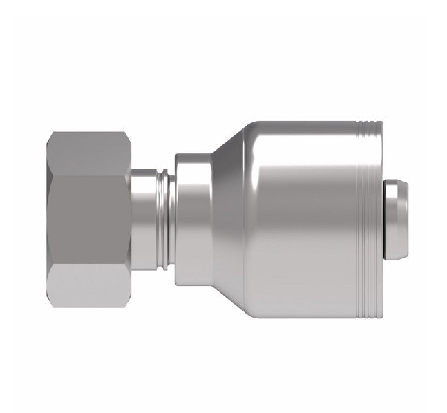 4S25DL16 Aeroquip by Danfoss | 4 Wire 4S Female DIN 24° Seat Swivel DKO (Light) (DL) Crimp Fitting | L28 Female DKO/DIN 24° Seat x -16 Hose Barb | Steel