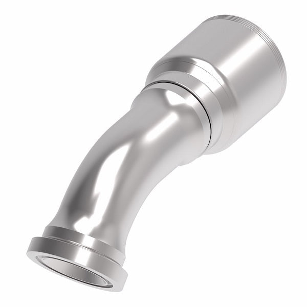4S32FHA32 Aeroquip by Danfoss | 4 Wire 4S SAE Code 62 Flange 45° Elbow (FHA) Crimp Fitting | -32 Code 62 Flange x -32 Hose Barb | Steel