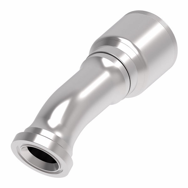 4S32FHF32 Aeroquip by Danfoss | 4 Wire 4S SAE Code 62 Flange (FHF) 30° Elbow Crimp Fitting | -32 Code 62 Flange x -32 Hose Barb | Steel