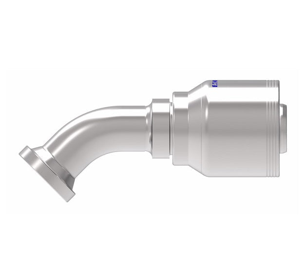 4S16FLA20 Aeroquip by Danfoss | 4 Wire 4S SAE Code 61 Flange 45° Elbow (FLA) Crimp Fitting | -16 Code 61 Flange x -20 Hose Barb | Steel