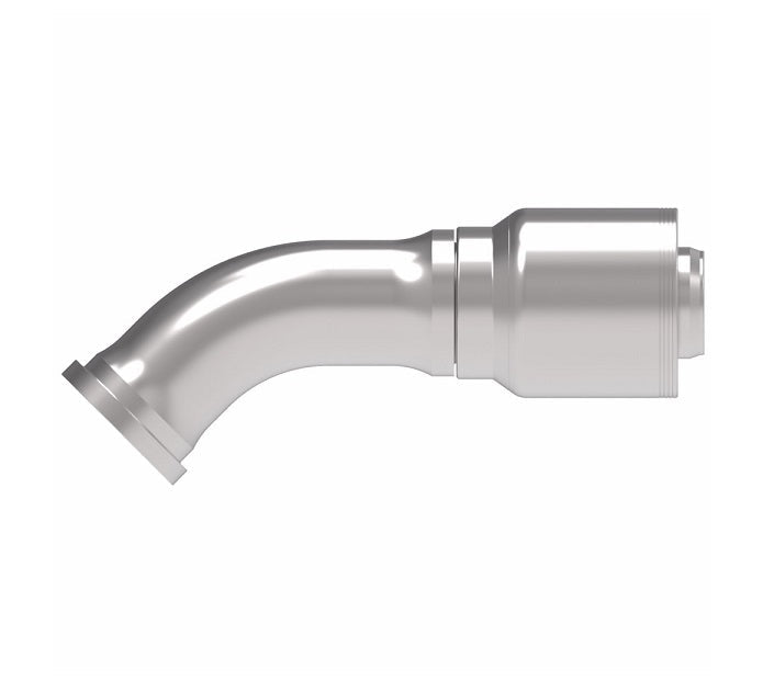 4S32FLA32 Aeroquip by Danfoss | 4 Wire 4S SAE Code 61 Flange 45° Elbow (FLA) Crimp Fitting | -32 Code 61 Flange x -32 Hose Barb | Steel
