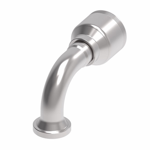 4S16FLB12 Aeroquip by Danfoss | 4 Wire 4S SAE Code 61 Flange 90° Elbow (FLB) Crimp Fitting | -16 Code 61 Flange x -12 Hose Barb | Steel