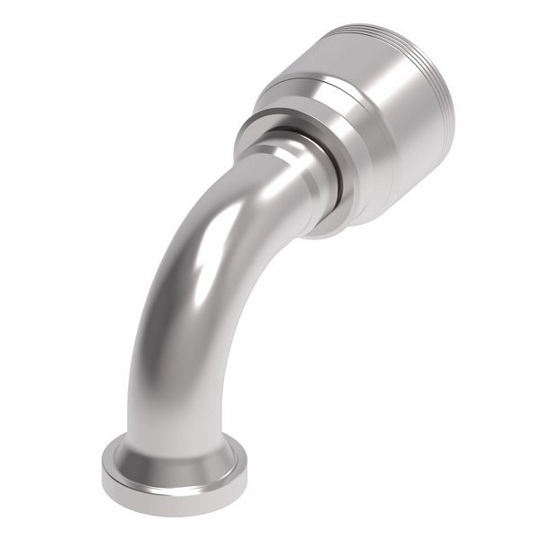 4S24FLB16 Aeroquip by Danfoss | 4 Wire 4S SAE Code 61 Flange 90° Elbow (FLB) Crimp Fitting | -24 Code 61 Flange x -16 Hose Barb | Steel