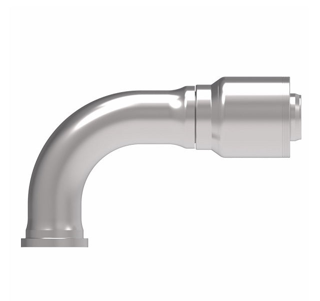 4S32FLB32.120 Aeroquip by Danfoss | 4 Wire 4S SAE Code 61 Flange 90° Elbow (FLB) Crimp Fitting | -32 Code 61 Flange x -32 Hose Barb | Steel