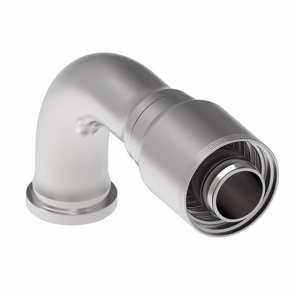 4S32FLB32 Aeroquip by Danfoss | 4 Wire 4S SAE Code 61 Flange 90° Elbow (FLB) Crimp Fitting | -32 Code 61 Flange x -32 Hose Barb | Steel