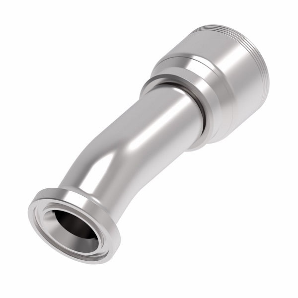 4S20FLD16 Aeroquip by Danfoss | 4 Wire 4S SAE Code 61 Flange 22.5° Elbow (FLD) Crimp Fitting | -20 Code 61 Flange x -16 Hose Barb | Steel