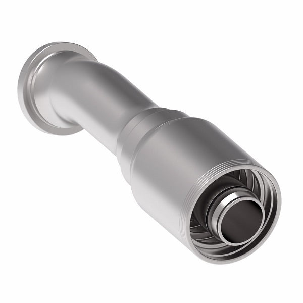 4S32FLD32 Aeroquip by Danfoss | 4 Wire 4S SAE Code 61 Flange 22.5° Elbow (FLD) Crimp Fitting | -32 Code 61 Flange x -32 Hose Barb | Steel