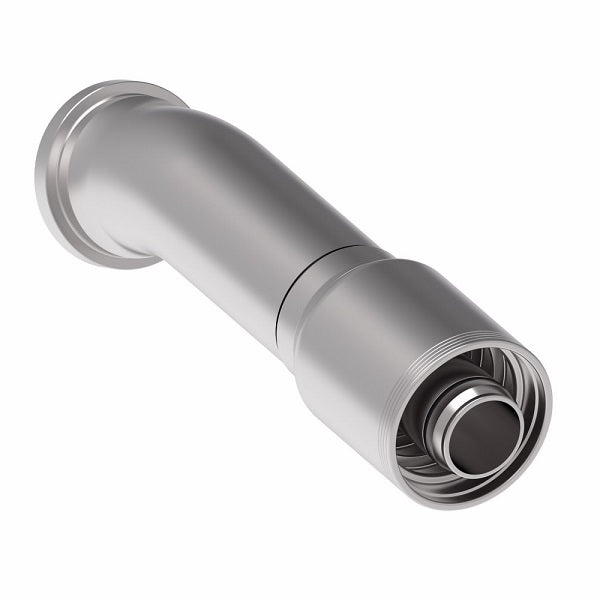 4S32FLD24 Aeroquip by Danfoss | 4 Wire 4S SAE Code 61 Flange 22.5° Elbow (FLD) Crimp Fitting | -32 Code 61 Flange x -24 Hose Barb | Steel