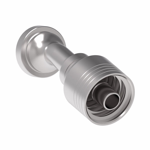 4S8FLD8 Aeroquip by Danfoss | 4 Wire 4S SAE Code 61 Split Flange 22-1/2° Elbow (FLD) Crimp Fitting | -08 Code 61 Split Flange x -08 Hose Barb | Steel