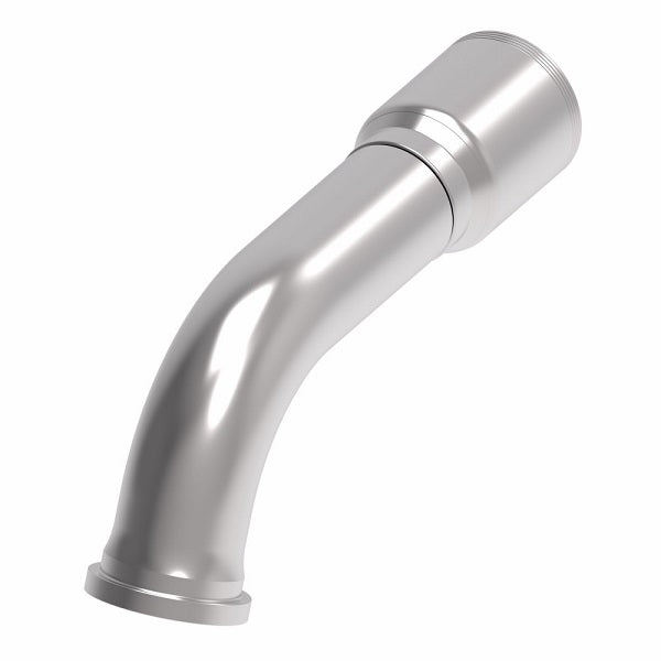 4S32FLE24 Aeroquip by Danfoss | 4 Wire 4S SAE Code 61 Flange 67.5° Elbow (FLE) Crimp Fitting | -32 Code 61 Flange x -24 Hose Barb | Steel