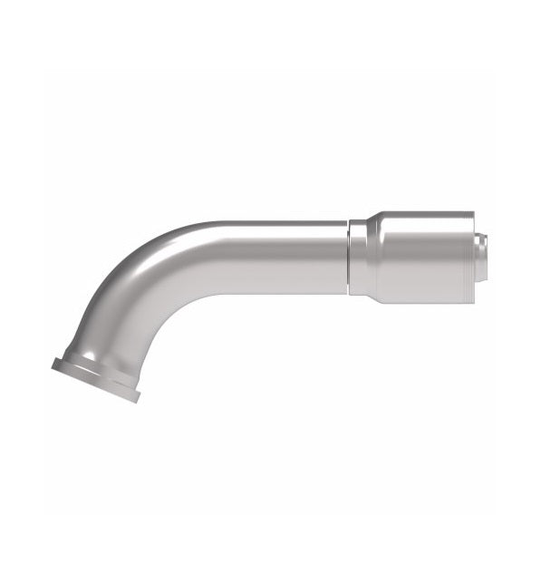4S32FLE24 Aeroquip by Danfoss | 4 Wire 4S SAE Code 61 Flange 67.5° Elbow (FLE) Crimp Fitting | -32 Code 61 Flange x -24 Hose Barb | Steel