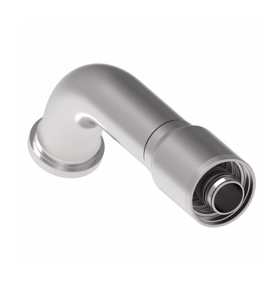 4S32FLE24 Aeroquip by Danfoss | 4 Wire 4S SAE Code 61 Flange 67.5° Elbow (FLE) Crimp Fitting | -32 Code 61 Flange x -24 Hose Barb | Steel
