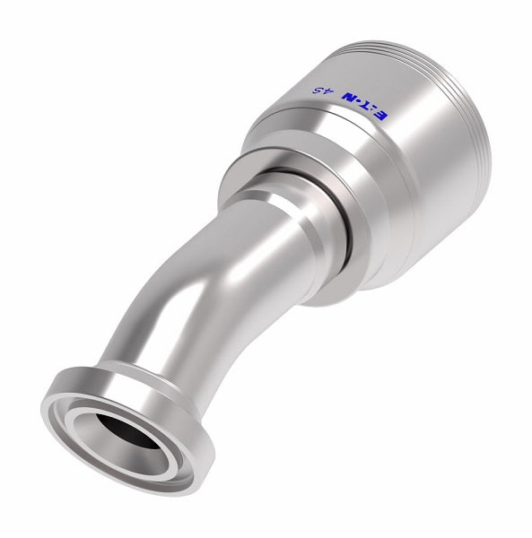4S16FLF16 Aeroquip by Danfoss | 4 Wire 4S SAE Code 61 Flange 30° Elbow (FLF) Crimp Fitting | -16 Code 61 Flange x -16 Hose Barb | Steel