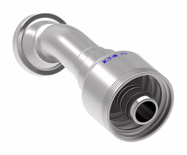4S12FLF12 Aeroquip by Danfoss | 4 Wire 4S SAE Code 61 Flange 30° Elbow (FLF) Crimp Fitting | -12 Code 61 Flange x -12 Hose Barb | Steel
