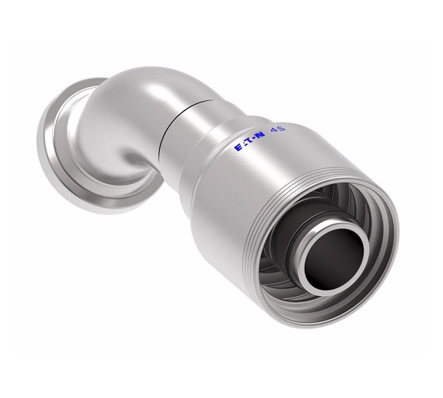 4S20FLF20 Aeroquip by Danfoss | 4 Wire 4S SAE Code 61 Flange 30° Elbow (FLF) Crimp Fitting | -20 Code 61 Flange x -20 Hose Barb | Steel