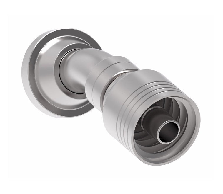 4S8FLF8 Aeroquip by Danfoss | 4 Wire 4S SAE Code 61 Split Flange 30° Elbow (FLF) Crimp Fitting | -08 Code 61 Split Flange x -08 Hose Barb | Steel