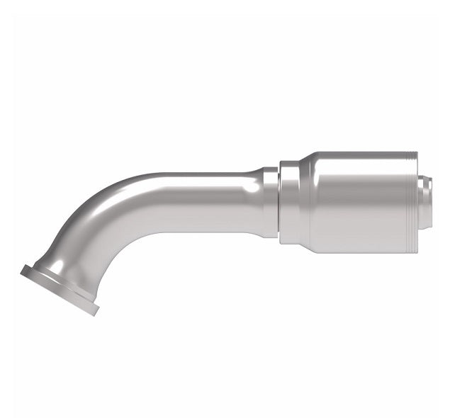 4S24FLG24 Aeroquip by Danfoss | 4 Wire 4S SAE Code 61 Flange 60° Elbow (FLG) Crimp Fitting | -24 Code 61 Flange x -24 Hose Barb | Steel